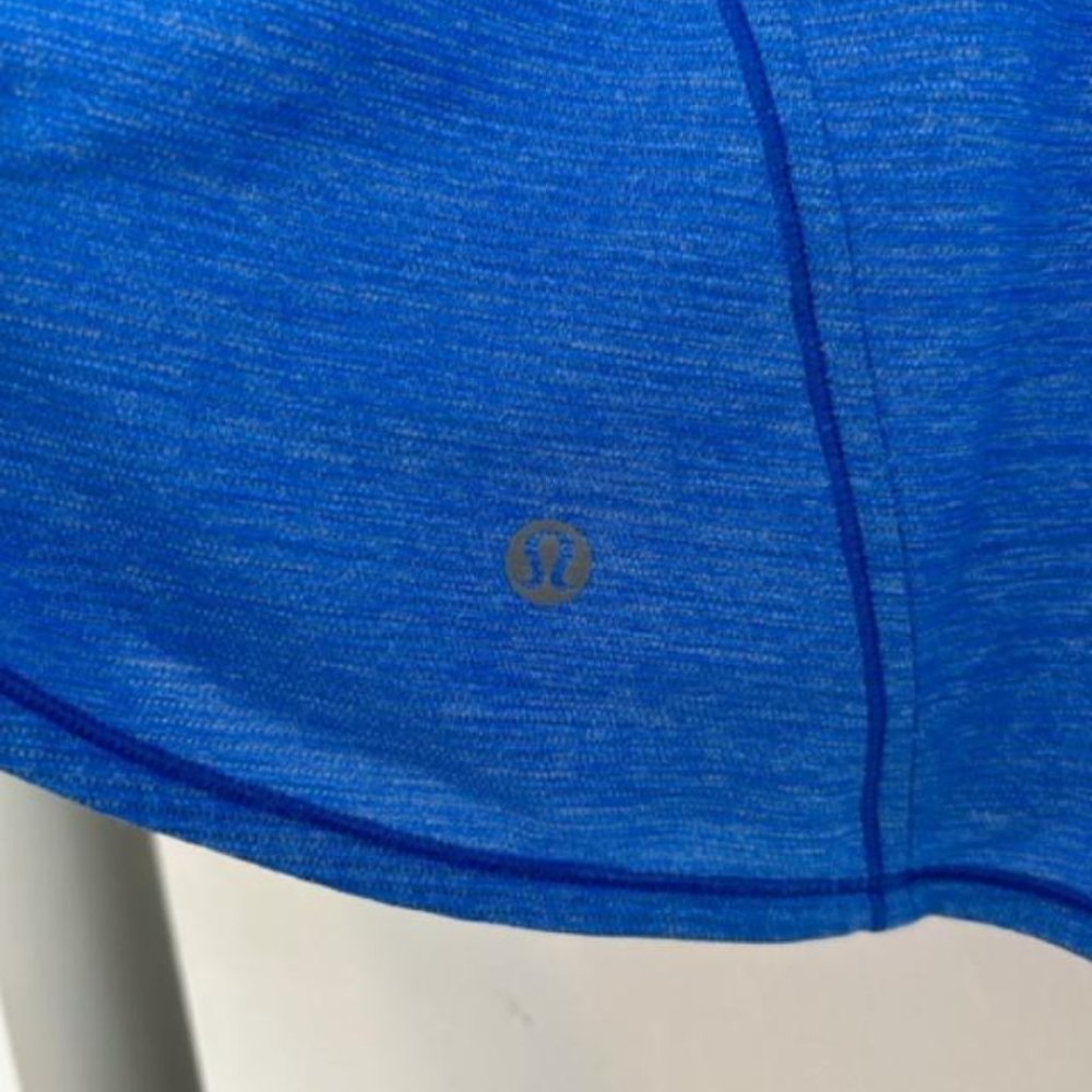 Blue Lululemon Ruffle Back Top - Picture 3 of 3